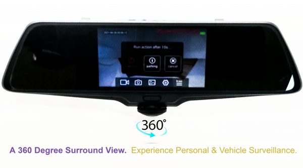 EyeWitness - 360 Degree Panoramic Rearview Mirror Video Camera